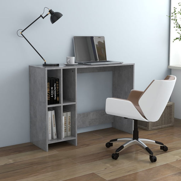 Betongrauer Schreibtisch Agathon 102,5x35x75cm (Holz)