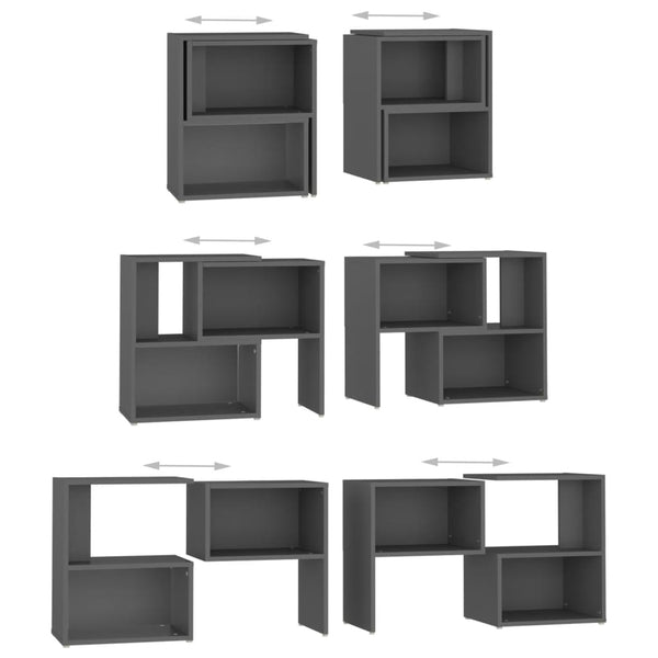 Graues TV-Möbel Vochin 104x30x52cm (Holz)
