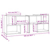 Graues TV-Möbel Vochin 104x30x52cm (Holz)