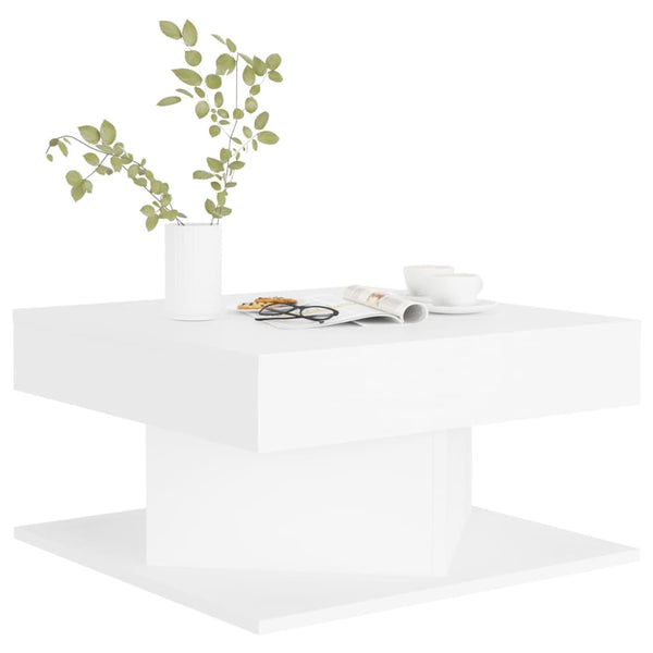 Weißer Couchtisch Frederica 57x57x30cm (Holz)