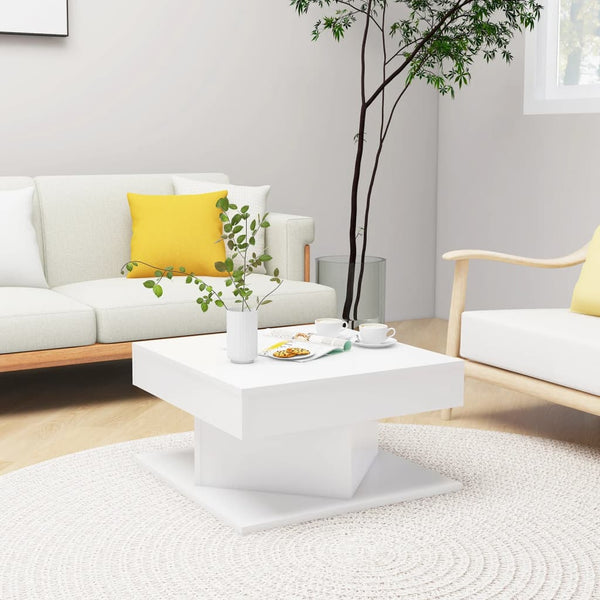 Weißer Couchtisch Frederica 57x57x30cm (Holz)