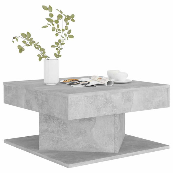 Betongrauer Couchtisch Frederica 57x57x30cm (Holz)