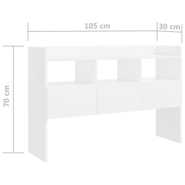 Weißes Sideboard Vionela 105x30x70cm (Holz)