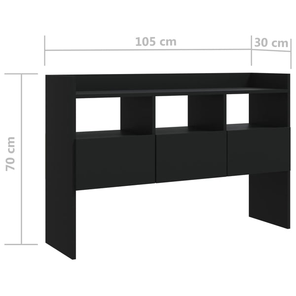 Musta senkki Vionela 105x30x70cm (puinen)