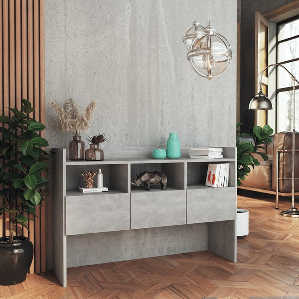 Betongraues Sideboard Vionela 105x30x70cm (Holz)