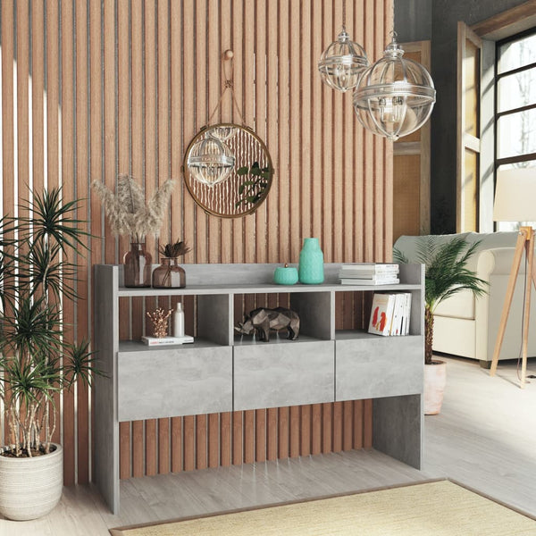Betongraues Sideboard Vionela 105x30x70cm (Holz)