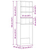 Weißer Waschmaschinenschrank Saco 64x24x190cm