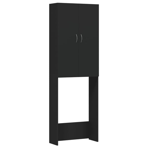 Waschmaschinenschrank Zoe schwarz 64x25,5x190cm