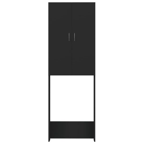 Waschmaschinenschrank Zoe schwarz 64x25,5x190cm