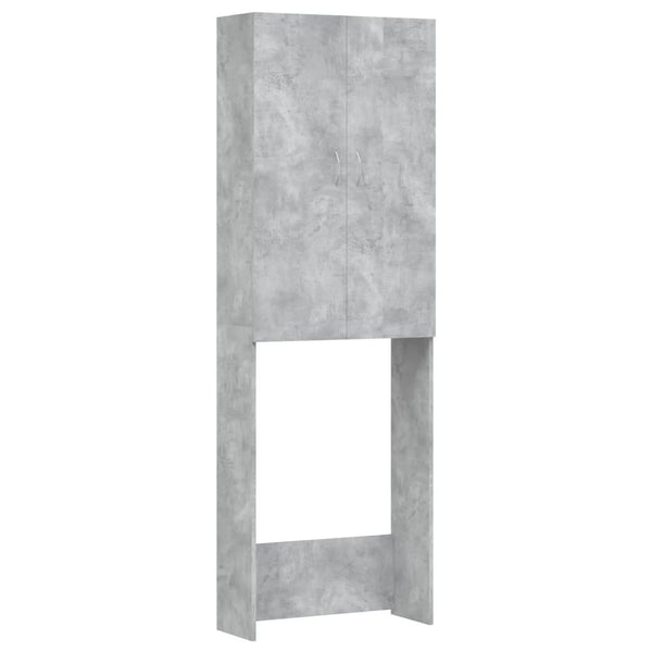 Betongrauer Waschmaschinenschrank Zoe 64x25,5x190cm