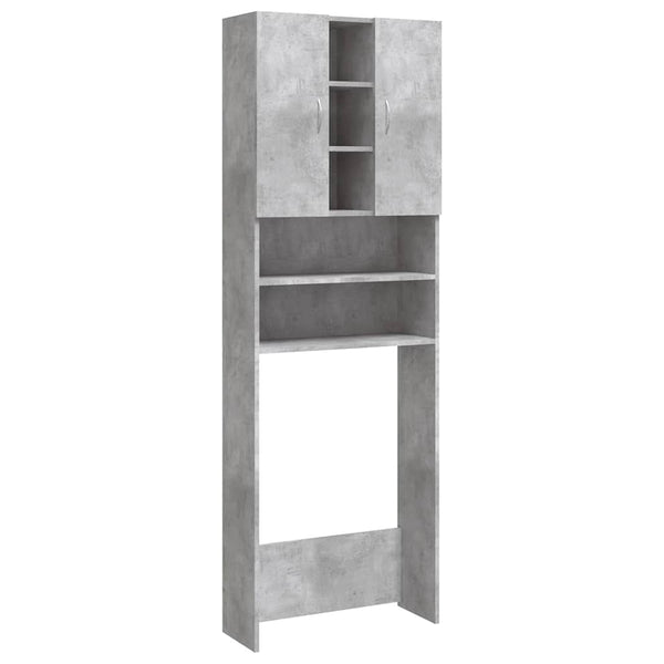 Waschmaschinenschrank Niculcea betongrau 64x25,5x190cm