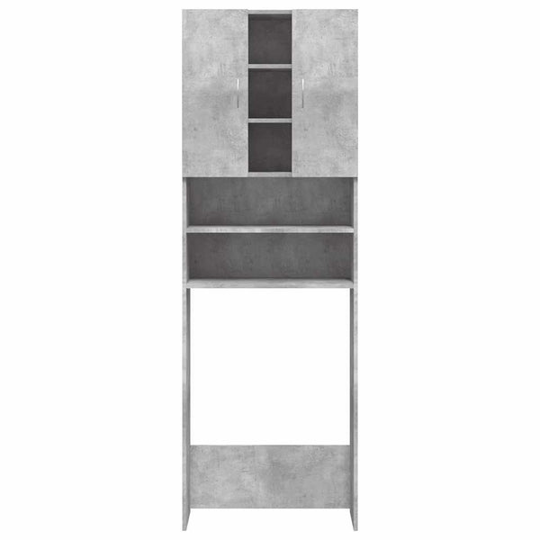 Waschmaschinenschrank Niculcea betongrau 64x25,5x190cm