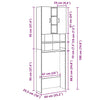 Waschmaschinenschrank Niculcea betongrau 64x25,5x190cm