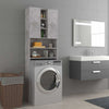 Waschmaschinenschrank Niculcea betongrau 64x25,5x190cm