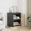 Grauer Beistellschrank Lubia 60x36x65cm (Kiefer)