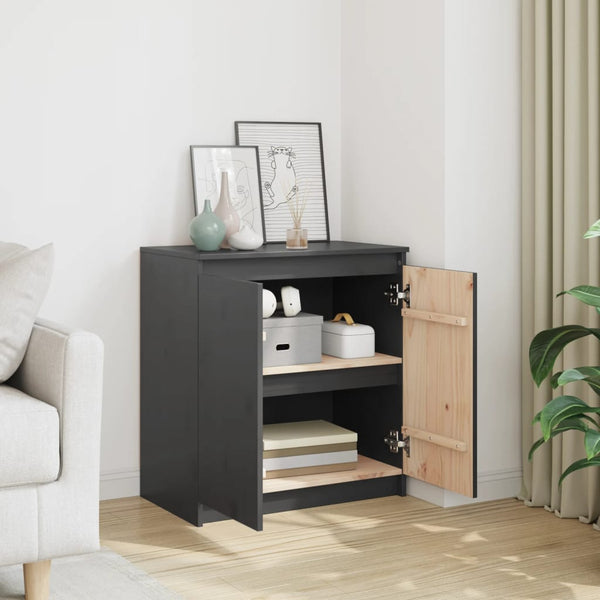 Grauer Beistellschrank Lubia 60x36x65cm (Kiefer)