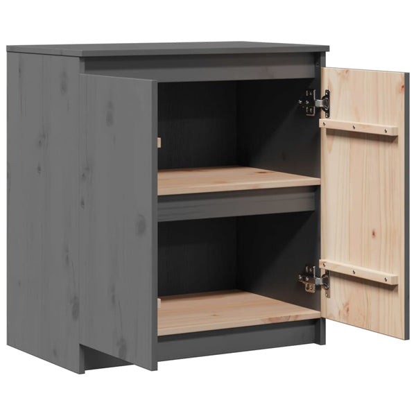 Grauer Beistellschrank Lubia 60x36x65cm (Kiefer)