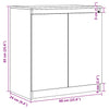 Grauer Beistellschrank Lubia 60x36x65cm (Kiefer)