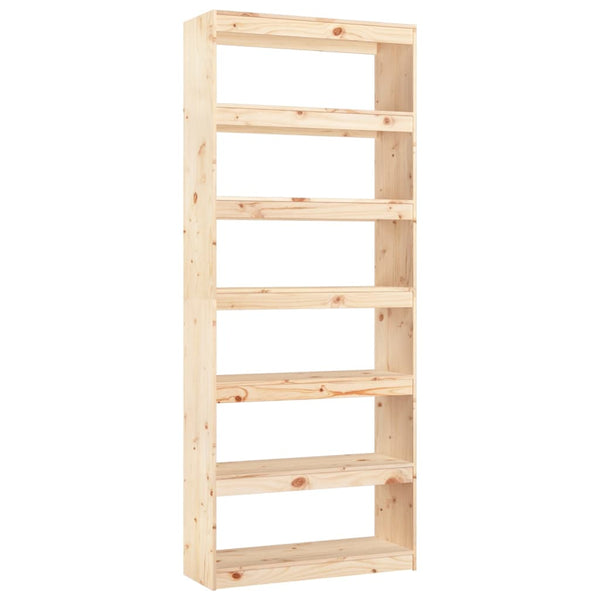 Bücherregal/Raumteiler Mitian 80x30x199,5cm (Kiefer)