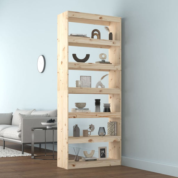 Bücherregal/Raumteiler Mitian 80x30x199,5cm (Kiefer)