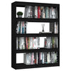 Schwarzes Bücherregal/Raumteiler Gheorge 100x30x135,5cm (Kiefer)
