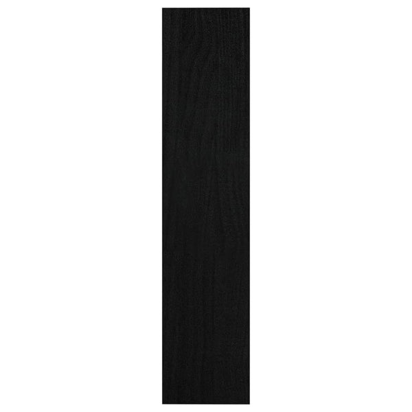 Schwarzes Bücherregal/Raumteiler Gheorge 100x30x135,5cm (Kiefer)