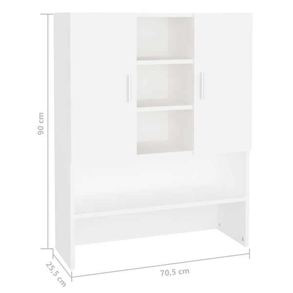 Weißer Waschmaschinenschrank Progresul 70,5x25,5x90cm