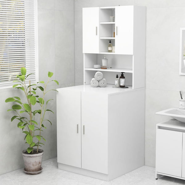 Weißer Waschmaschinenschrank Progresul 70,5x25,5x90cm