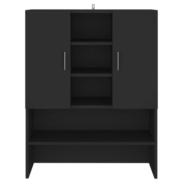 Schwarzer Waschmaschinenschrank Progresul 70,5x25,5x90cm