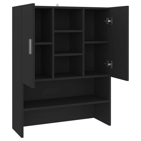 Schwarzer Waschmaschinenschrank Progresul 70,5x25,5x90cm