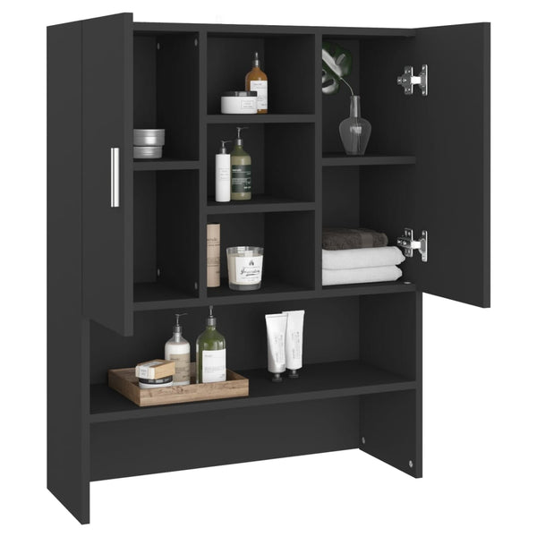 Schwarzer Waschmaschinenschrank Progresul 70,5x25,5x90cm