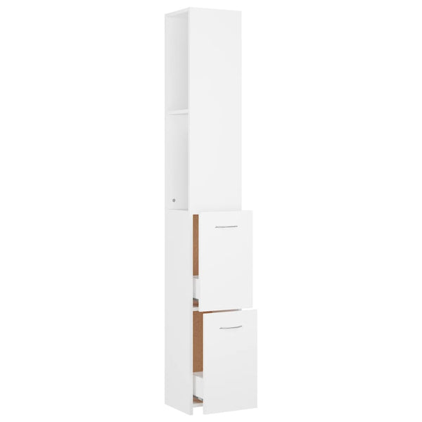 Weißer Badezimmerschrank Halie 25x26,5x170cm (Holz)