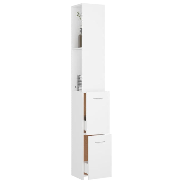 Weißer Badezimmerschrank Halie 25x26,5x170cm (Holz)