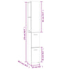 Weißer Badezimmerschrank Halie 25x26,5x170cm (Holz)