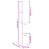 Schwarzer Badezimmerschrank Halie 25x26,5x170cm (Holz)