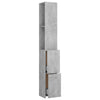 Betongrauer Badezimmerschrank Halie 25x26,5x170cm (Holz)