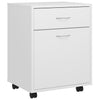 Weißer Rollcontainer Bortica 45x38x54cm (Holz)
