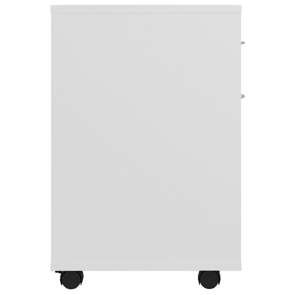 Weißer Rollcontainer Bortica 45x38x54cm (Holz)