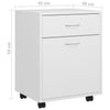 Weißer Rollcontainer Bortica 45x38x54cm (Holz)