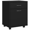 Schwarzer Rollschrank Bortica 45x38x54cm (Holz)