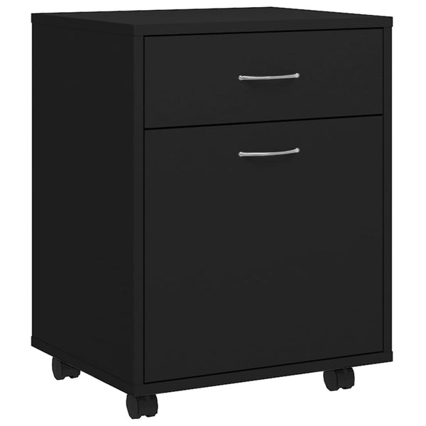 Schwarzer Rollschrank Bortica 45x38x54cm (Holz)