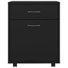 Schwarzer Rollschrank Bortica 45x38x54cm (Holz)