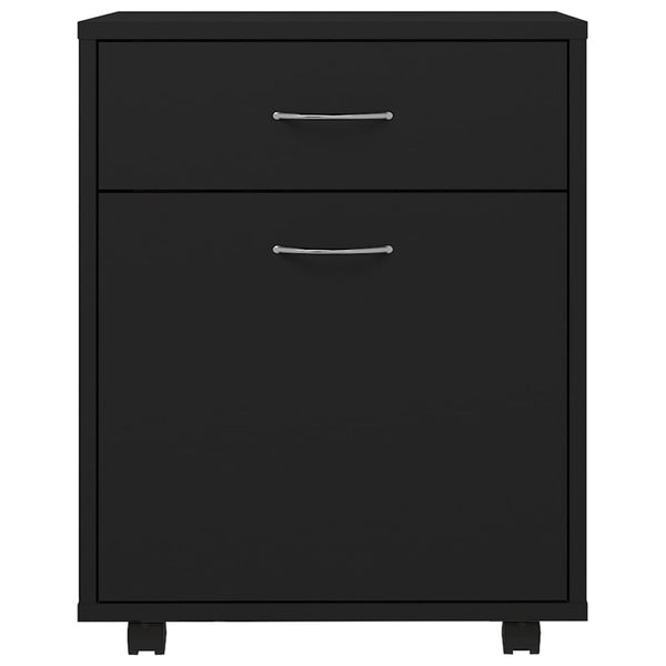 Schwarzer Rollschrank Bortica 45x38x54cm (Holz)