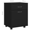 Schwarzer Rollschrank Bortica 45x38x54cm (Holz)