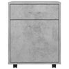 Betongrauer Rollcontainer Bortica 45x38x54cm (Holz)