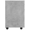 Betongrauer Rollcontainer Bortica 45x38x54cm (Holz)