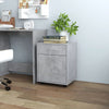 Betongrauer Rollcontainer Bortica 45x38x54cm (Holz)