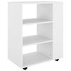 Weißer Rollcontainer Bernadina 60x35x75cm (Holz)