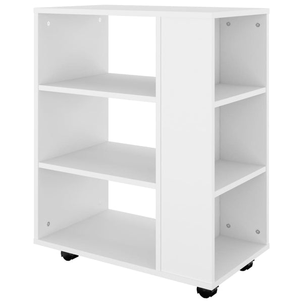 Weißer Rollcontainer Bernadina 60x35x75cm (Holz)