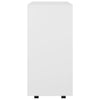 Weißer Rollcontainer Bernadina 60x35x75cm (Holz)
